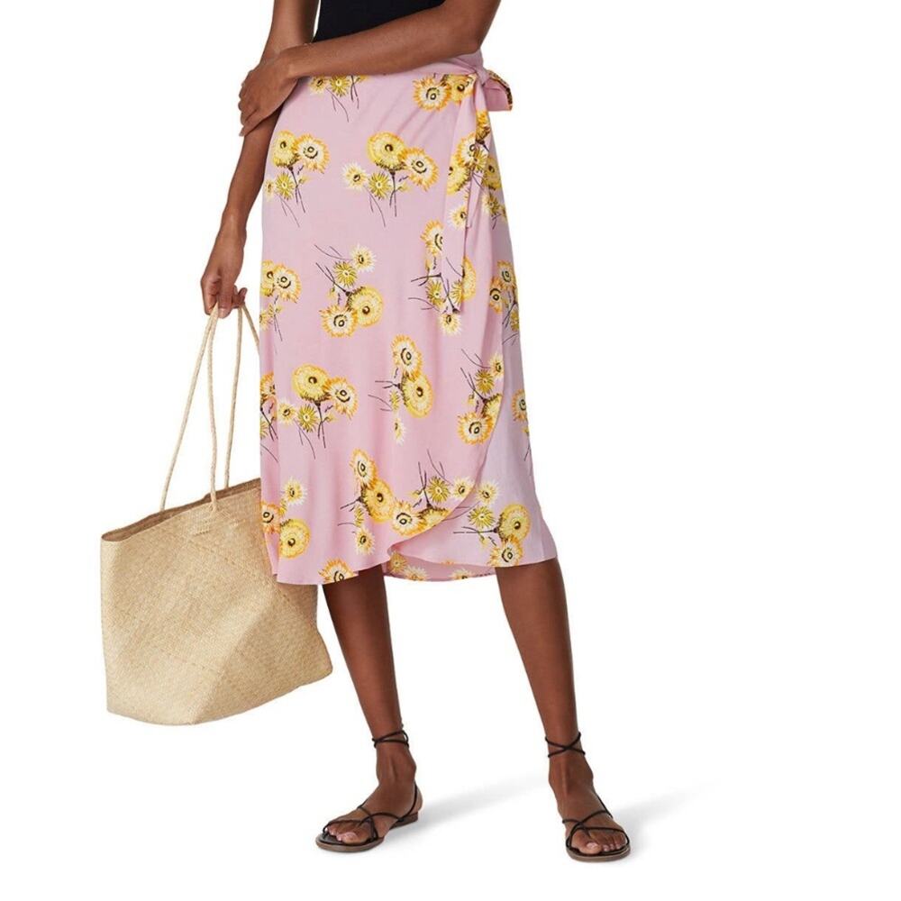 Floral Pink Wrap Skirt